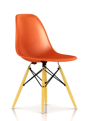 Eames® Molded Fiberglass Side Chair - Wood Dowel Base