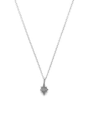 Black Diamond Nova Star Necklace In Silver