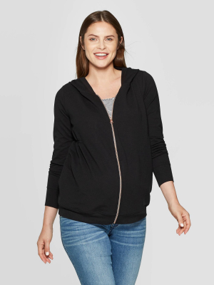 Maternity Zippered Hoodie Sweatshirt - Isabel Maternity By Ingrid & Isabel™