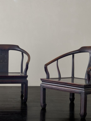 Pair Of Ming Style Scholar Chairs