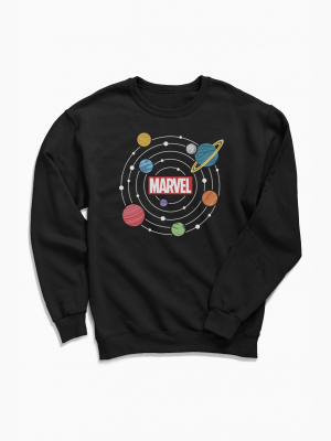 Marvel Solar System Logo Crew Neck Sweatshirt