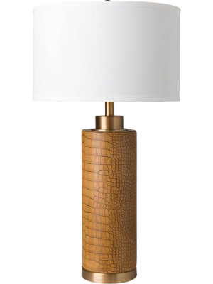 Bruce Table Lamp Tan/white/camel