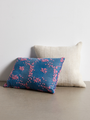 Urban Renewal Floral Embroidered Throw Pillow