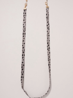 Cheetah Print Suede Mask Lanyards