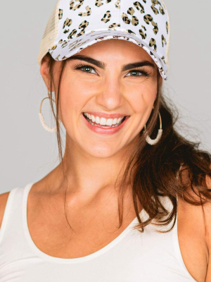 Animal Print Cross Band Hat