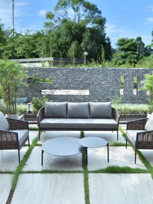 Duxton Grey 5-piece Rope Weave Patio Sofa Set