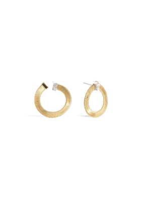 Marco Bicego® Masai Collection 18k Yellow Gold And Diamond Small Wrap Hoops