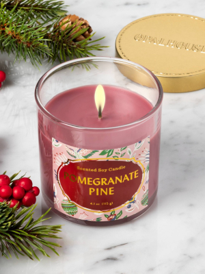 4.1oz Holiday Lidded Glass Jar Candle Pomegranate Pine - Opalhouse™