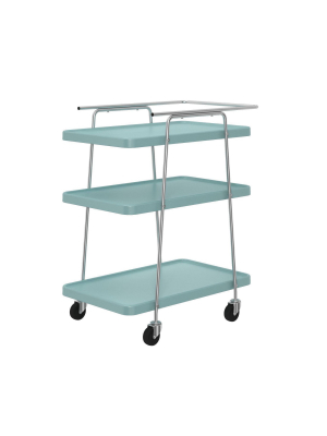 Cosco Stylaire 3 Tier Serving Cart Teal/silver