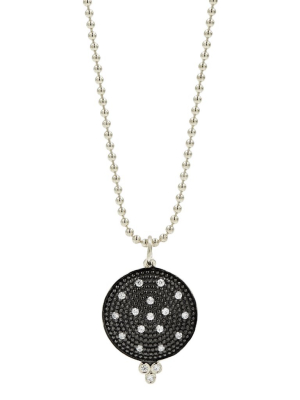 Pavé Disc Pendant Necklace