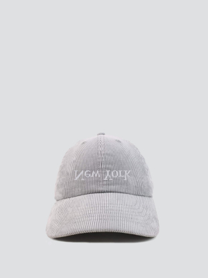 Grey Corduroy New York Hat