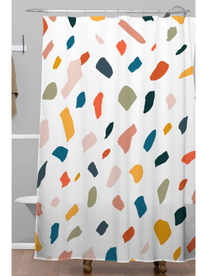 83 Oranges Terrazzo Love Shower Curtain - Deny Designs