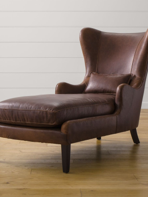 Garbo Leather Chaise Lounge