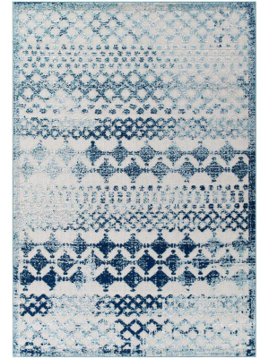 Redcliff Diamond Area Rug Ivory/blue