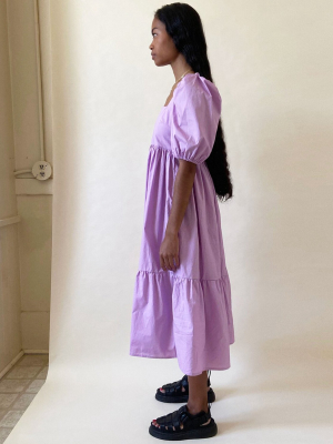 Serenity Puff Sleeve Dress – Lavender