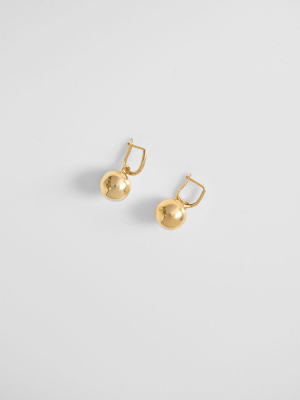 Orbie Lever Back / 12mm / 14k Yellow Gold
