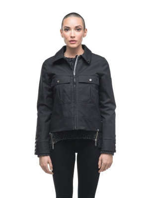 Isabella Ladies Military Cropped Jacket