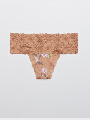 Aerie Garden Party Thong Underwear