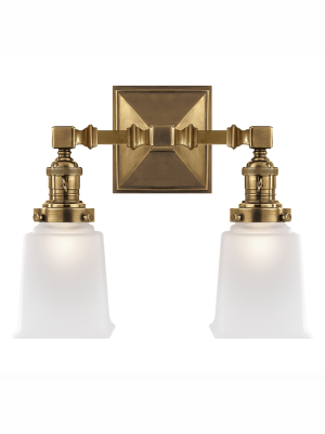 Boston Square Double Sconce