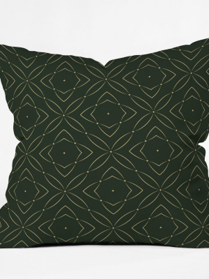 Marta Barragan Camarasa Vintage Emerald Pattern Throw Pillow Green - Deny Designs
