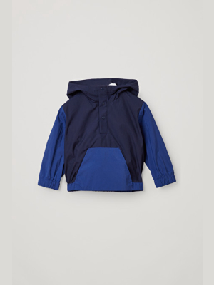 Cotton Contrast Panel Anorak