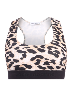 Paco Rabanne Leopard Printed Sports Bra