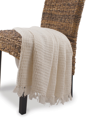 Split P Basketweave Woven Throw - 60'' L - Natural