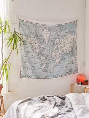 Catherine Holcombe For Deny World Map Tapestry