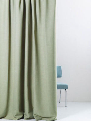 Blackout Curtain Col. Green - Linen Optic - Extra Wide