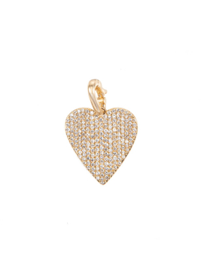 Pave Heart Charm