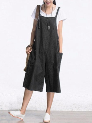 Inspiration Denim Overall Shorts (2 Colors)