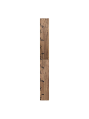 8" X 72" Growth Chart 6.5' Wood Wall Ruler Rustic Brown - Kate And Laurel