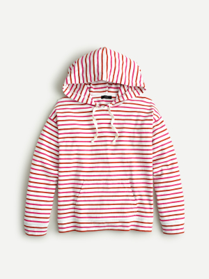 Wide-sleeve Hoodie In Striped Mariner Cloth