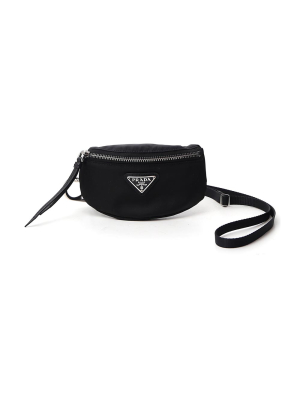 Prada Logo Plaque Mini Pouch Bag