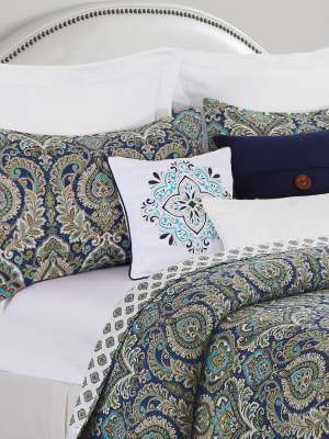 C&f Home Ada Navy Damask Quilt Mini Set