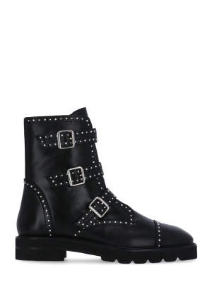 Stuart Weitzman Jesse Lift Studded Ankle Boots