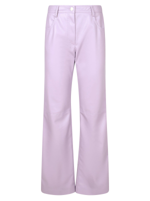 Msgm High-waisted Straight Leg Trousers