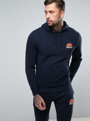 Ellesse Toce Hoodie With Small Logo In Navy