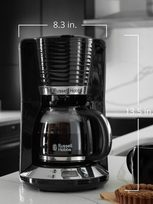 Russell Hobbs Retro Style 8 Cup Coffee Maker In Black