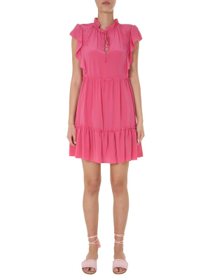 Red Valentino Ruffle Mini Dress