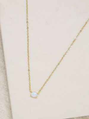 Keepsake Kyocera Opal & 18kt Gold Plated Necklace