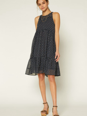 Swiss Dot Halter Dress