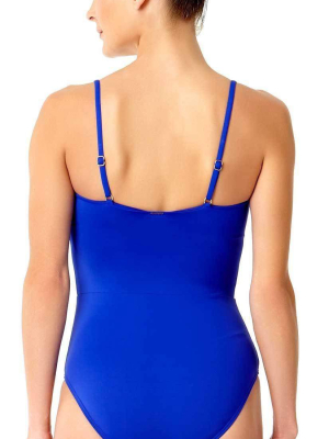 Anne Cole Live In Color Wrap Front One Piece Swimsuit