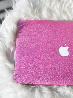 Pink Silk Macbook Case