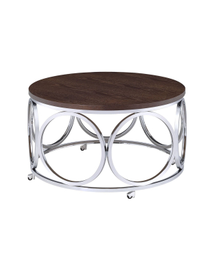 Jayme Round Coffee Table Brown - Picket House Furnishings