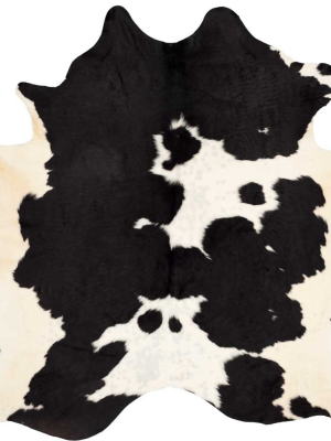 Cowhide Black/white Area Rug