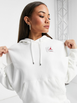 Nike Jordan Fleece Hoodie In White