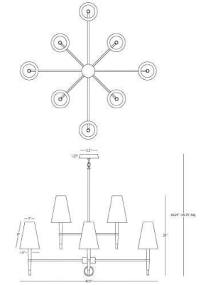 Ventana 2-tier, 8-light Light Chandelier