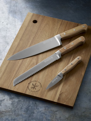 Open Kitchen By Williams Sonoma Cutting Board & Knife Set, Acacia