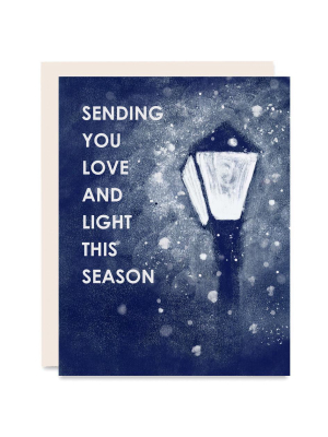 Love And Light Lamp Holiday Card - Hp7